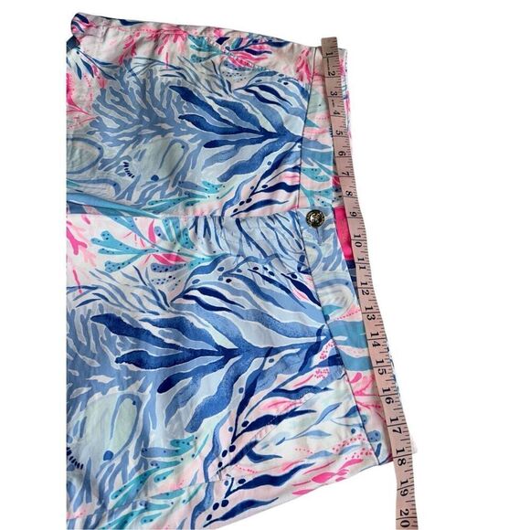 Lilly Pulitzer Buttercup Stretch Short In Crew Blue Tint Kaleidoscope Size 12 - Picture 11 of 11